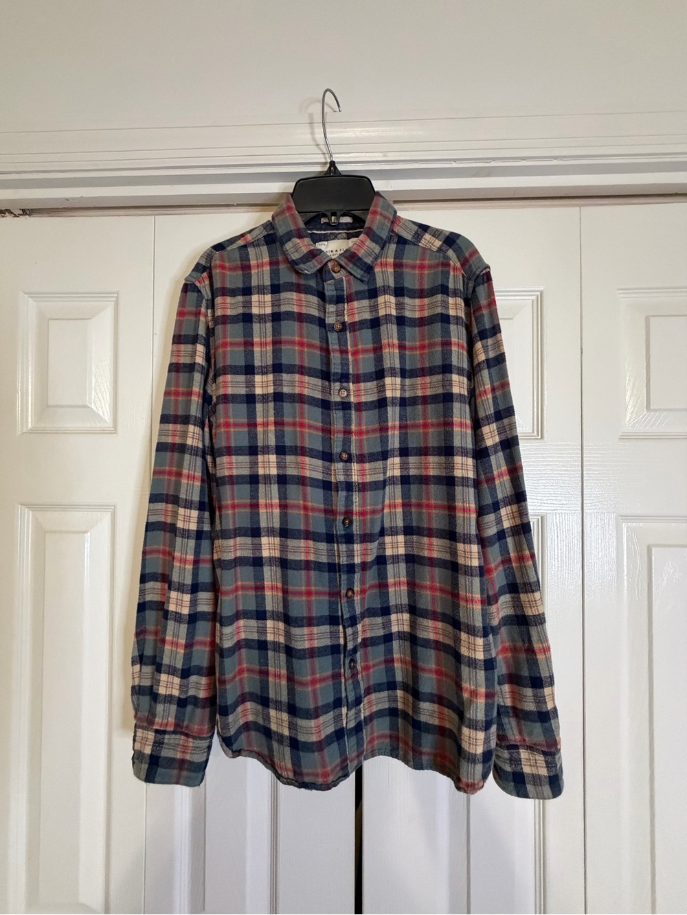 Denim & Flower Ricky Singh Mens Flannel Shirt Small Plaid Cotton Streetwear